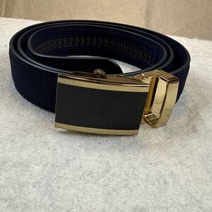 Anson Belt & Buckle DARK NAVY Microfiber Suede-Like Strap Holeless Ratchet
